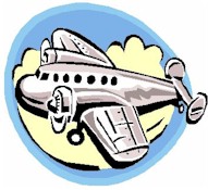 Cartoon drawing of an airplane