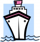 Cartoon drawing of a ship