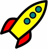 Cartoon drawing of a rocket