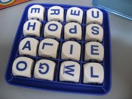 Game with letter cubes